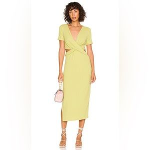 HEARTLOOM TWIST CUTOUT MIDI DRESS